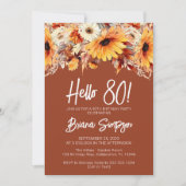 テラコッタ80th誕生日秋フローラ 招待状 (正面)