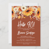 テラコッタ90th誕生日秋フローラ 招待状 (正面)