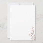 テラコッタ アイビー フローラル ウェディング ボタニカル ウェディング 招待状 (裏面)