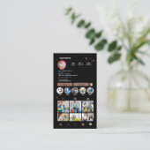 テラコッタ・アースカラーのハウスクリーニングサービス向けInstagramカード 名刺 (スタンド正面)