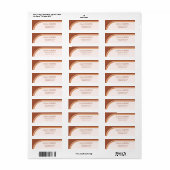 テラコッタ アーチ タイポグラフィー 返送先ラベル ラベル (フルシート)