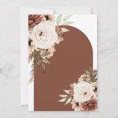 テラコッタ アーチ フラワーパンプキン ボヘミアンフォール インラブ 招待状 (裏面)