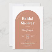 テラコッタ アーチ ブライダル シャワー 招待状 (正面)