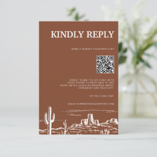 テラコッタ ウェスタンデザート RSVP レスポンスカード