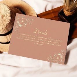 テラコッタ ウェディング詳細 封入カード エンクロージャーカード