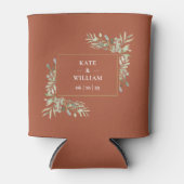 テラコッタ ウェディング グリーン 葉 カン クーラー (正面)