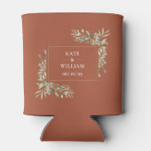 テラコッタ ウェディング グリーン 葉 カン クーラー (裏面)