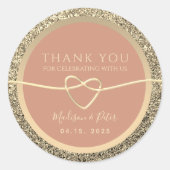 テラコッタ ウェディング サンクス フェイバー ラウンドシール (正面)