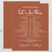 テラコッタ ウェディング スケジュール タイムライン (正面/裏面)