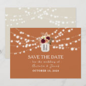 テラコッタ ウェディング セーブ・ザ・デート (正面/裏面)