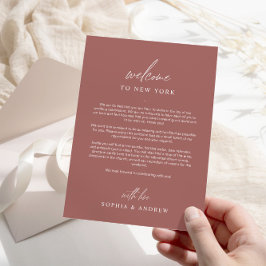 テラコッタ ウェルカム イテリナリー サンクス カード