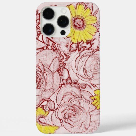 テラコッタ エッジド ブーケ Case-Mate iPhoneケース (裏面)