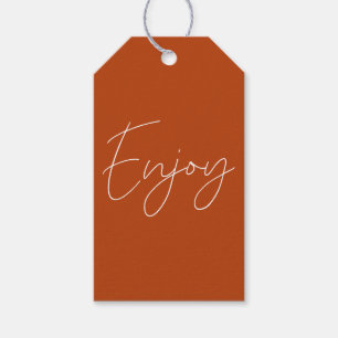 テラコッタ エレガント カリグラフィー 手作りを楽しむ ギフトタグ