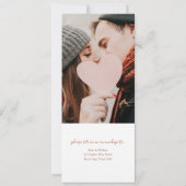 テラコッタ エレガント スクリプト オールインワン フォト ウェディング 招待状 (裏面)