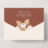 テラコッタ オールインワン ウェディング インビテーション RSVP (裏面)