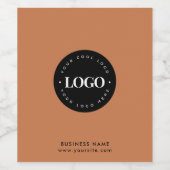 テラコッタ カスタムロゴ & テキスト ビジネス カンパニー ワインラベル (シングルラベル)