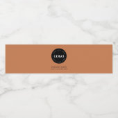 テラコッタ カスタムロゴ & テキスト ビジネス 会社 ペットボトルラベル (シングルラベル)