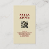 テラコッタ キルト パッチワーク 手作り衣類 名刺 (裏面)