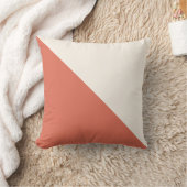 テラコッタ&クリームダイアゴナル装飾用クッション クッション (ブランケット)