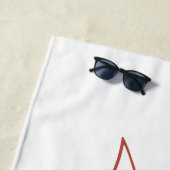 テラコッタ |グラデーションビーチサンドモノグラム ビーチタオル (インサイチュ)