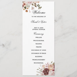 テラコッタ&グリーンダブルサイドプログラムカード プログラム