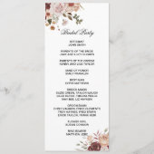 テラコッタ&グリーンダブルサイドプログラムカード プログラム (裏面)