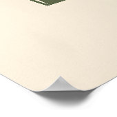 テラコッタ&グリーン抽象芸術ボタニカルミニマリスト ポスター (角)