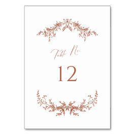 テラコッタ コテージ ウェディング テーブル ナンバー カード サイン