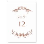 テラコッタ コテージ ウェディング テーブル ナンバー カード サイン (裏面)