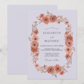 テラコッタ サブリム オータム ウェディング 招待状 (正面/裏面)