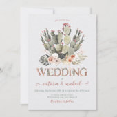 テラコッタ&サボス結婚式招待状 招待状 (正面)