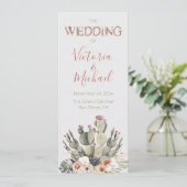 テラコッタ&サボツ結婚のフィエスタ婚礼プログラム プログラム (スタンド正面)