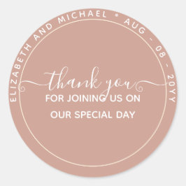 テラコッタ サンキューバック 単色 お手頃価格 ラウンドシール