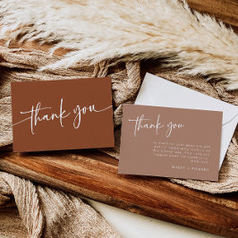 テラコッタ サンクス カード ミニマル ボヘミア モダン