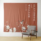 テラコッタ シノワズリー ウェディング フォト 背景 タペストリー (インサイチュ(横))