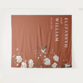 テラコッタ シノワズリー ウェディング フォト 背景 タペストリー (正面(横))