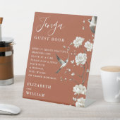 テラコッタ シノワーズリー 花園 ジェンガ ゲストブック ウェディング 台座サイン (インサイチュ)