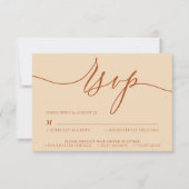 テラコッタ シンプル ラピッド シーケンシャル ビジュアル 出欠カード (正面)