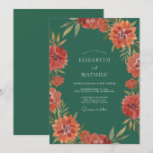 テラコッタ+ジャド+リース+ウェディング 招待状 (正面/裏面)