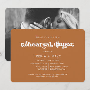 テラコッタ スクリプト フォト 婚約 パーティー 招待状