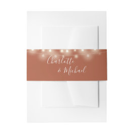 テラコッタ・ストリングライト・シグネチャースクリプト 招待状ベリーバンド