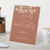 テラコッタ ストリング ライト カード & ギフト 台座サイン (インサイチュ)