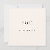 テラコッタ&セージミニマル結婚式招待状 | 招待状 (裏面)