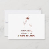 テラコッタ タンポポ より私のウェディングパーティに付いてくれませんか 招待状 (正面)