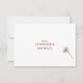 テラコッタ タンポポ より私のウェディングパーティに付いてくれませんか 招待状 (裏面)