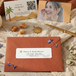 テラコッタ デザート ボヘミアン ウェディングのトレンド 結婚式 ラベル