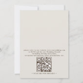 テラコッタ ネイビーブルー パンパスグラス QRコード 結婚式 招待状 (裏面)