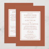 テラコッタ ハッピーエバーアフター パーティー 結婚式の誓い 招待状 (正面/裏面)