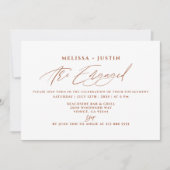 テラコッタ ハンドレタード フォト ウェディング エンゲージメント 招待状 (正面)