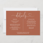 テラコッタ ハート スクリプト 詳細情報 招待状 (正面)